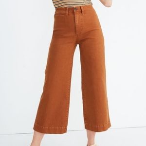 Emmett wide leg crop warm coffee